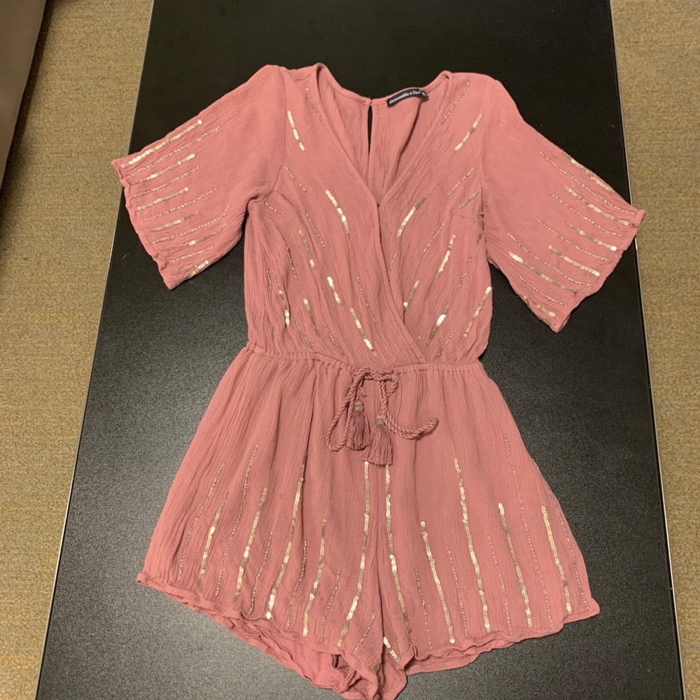 Abercrombie and Fitch rose gold romper